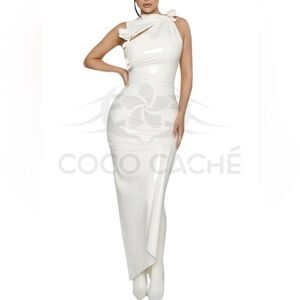The Camellia Sexy Bodycon Leather Maxi Dress